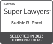 Rated by Super Lawyers | Sudhir R. Patel | Selected In 2023 | Thomson Reuters